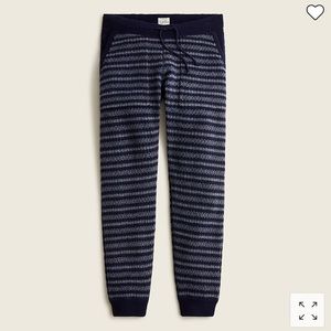 New J Crew Fair Isle Lambswool Jogger Pant Medium
